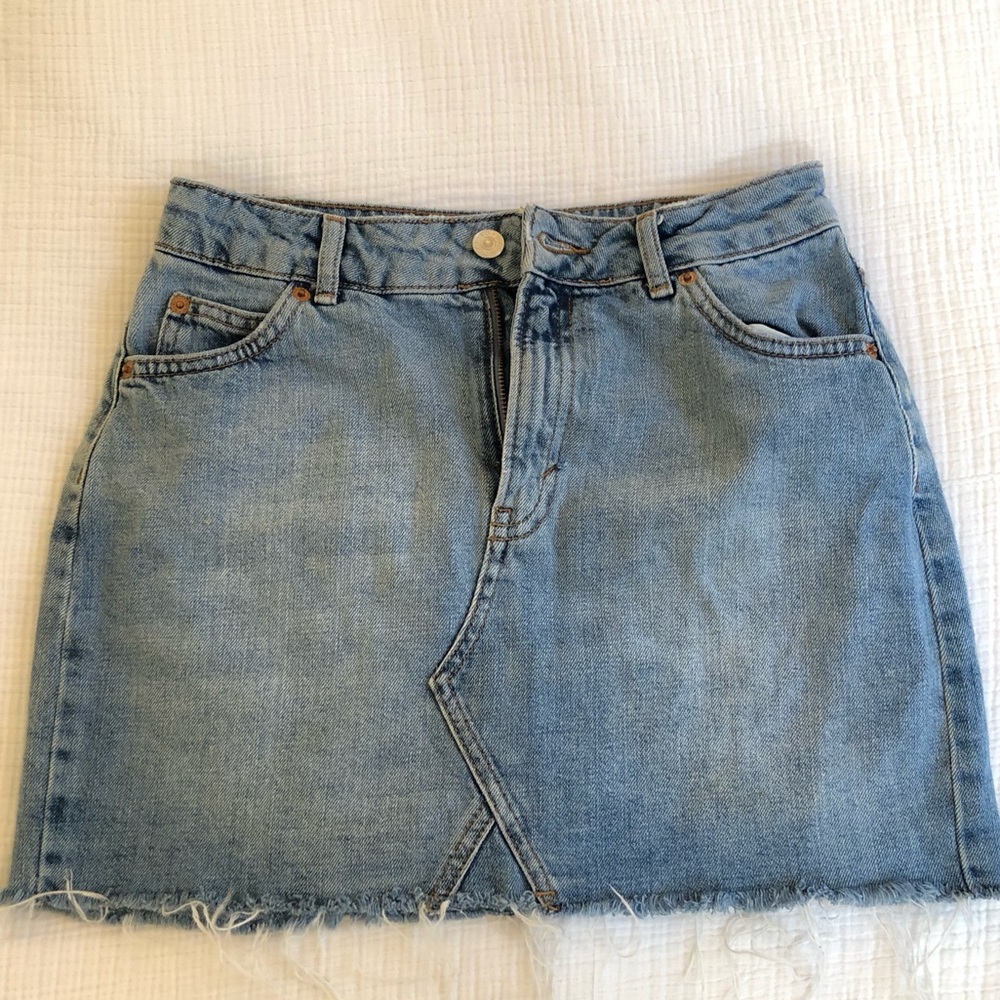 Top shop denim skirt